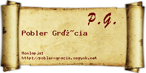 Pobler Grácia névjegykártya